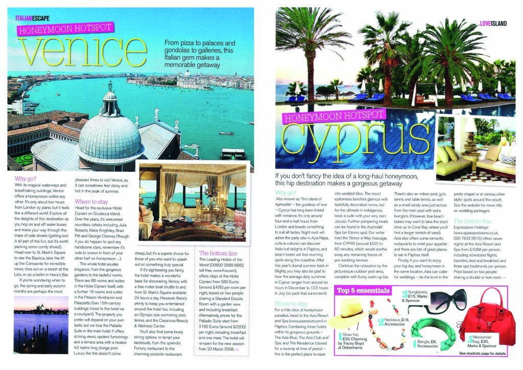 Honeymoon hotspots